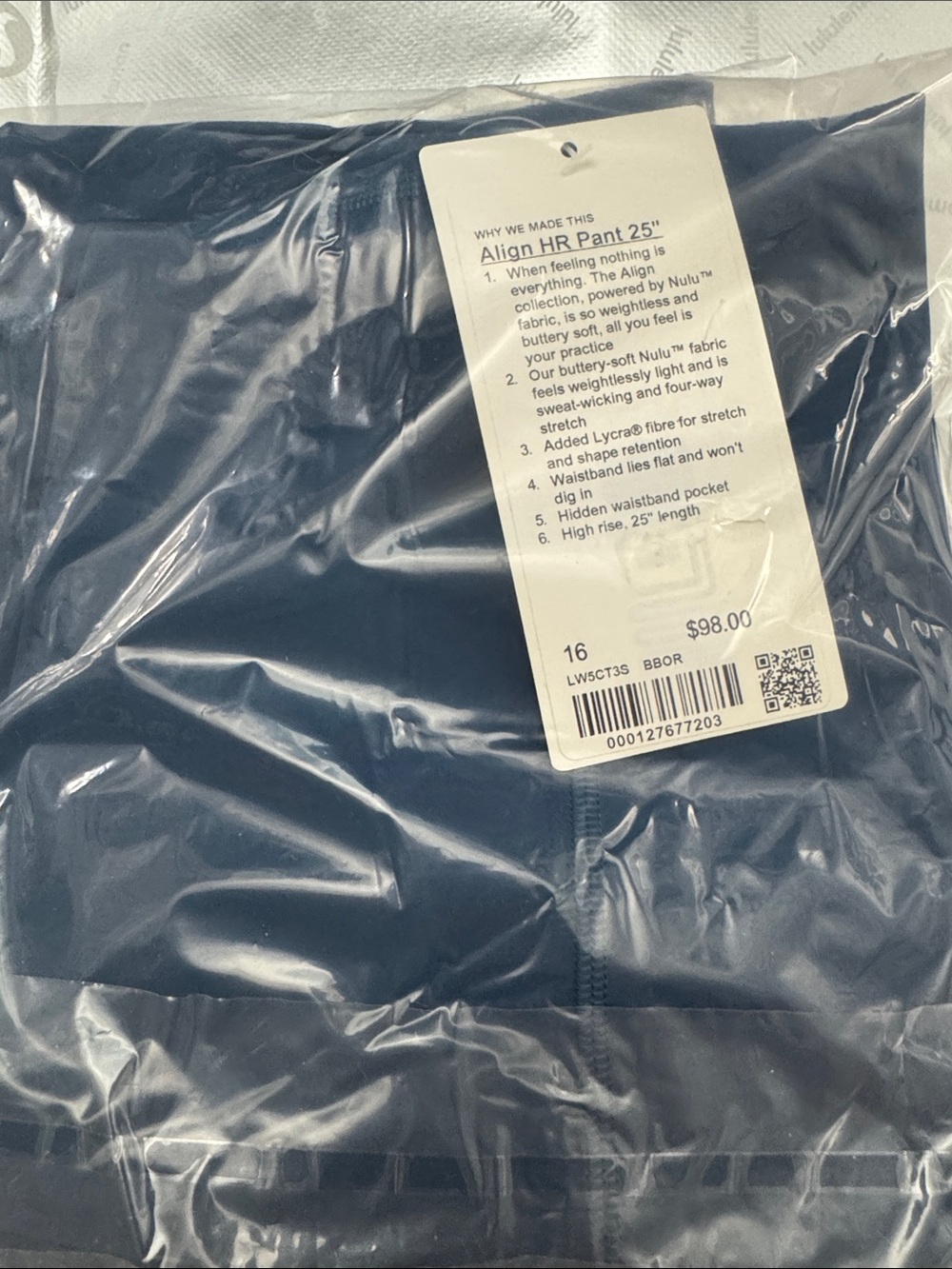 Lululemon Align HR Pant 25" Leggings -blue teal 16